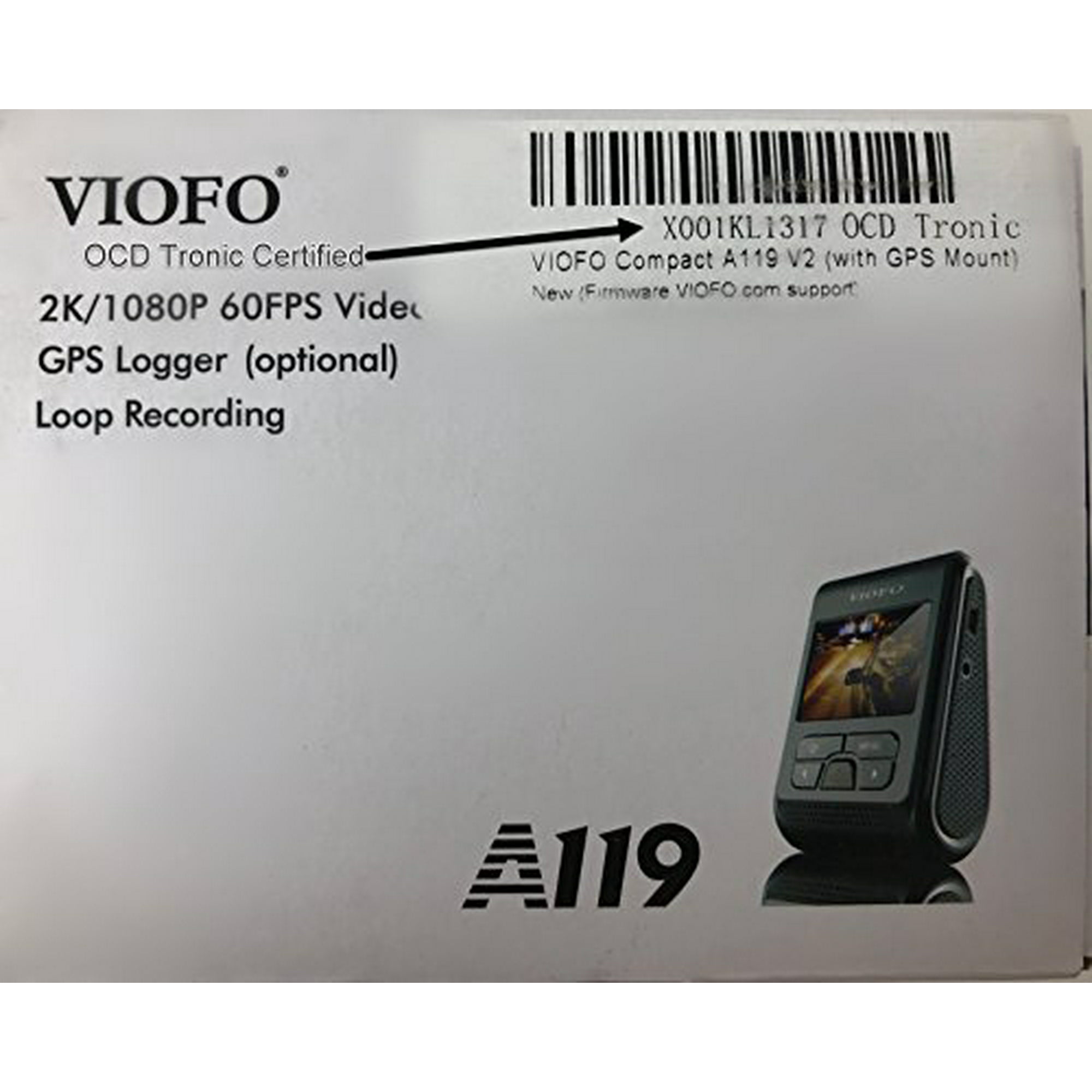 VIOFO A119 V2 Dash Camera with GPS Logger & CPL 2018 Edition OCD Tronic Certified A119GPSCPL VIOFO A119 V2 Dash Camera with GPS Logger & CPL 2018 Edition OCD Tronic Certified A119GPSCPL